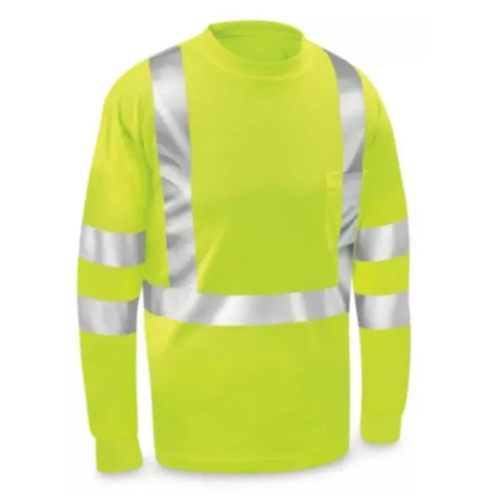 New Uline Men's Class 3 Hi-Vis Long Sleeve Shirt